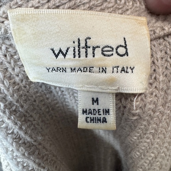 Aritzia Wilfred Palmier Tunic Wool Knit Top Nude - Picture 5 of 9